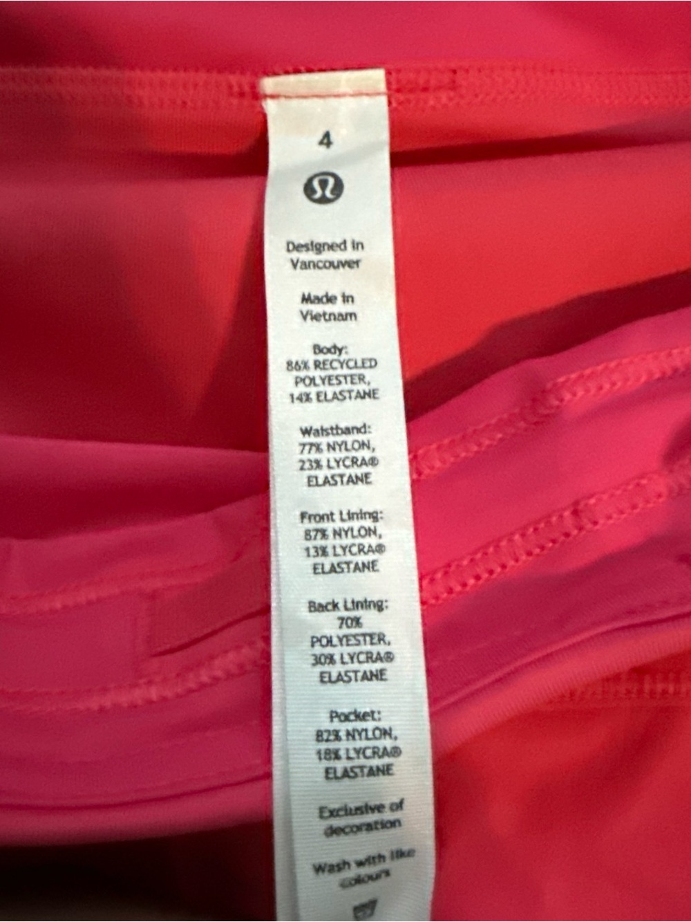 Lululemon NWOT Pace Rival Mid Rise Skirt Long Lipgloss Size 4 - Picture 2 of 4